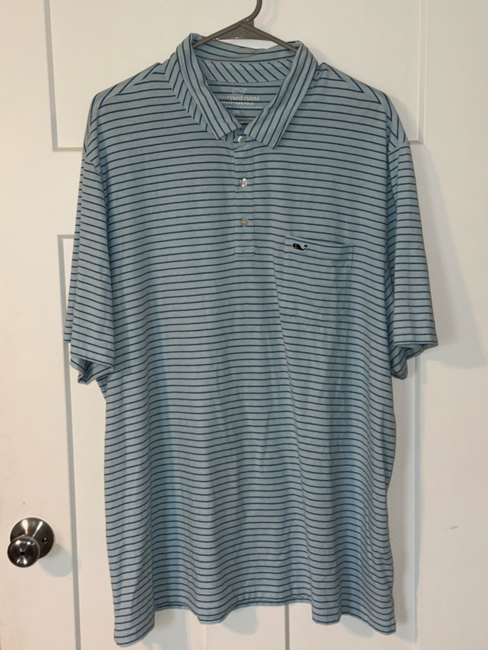 Vineyard Vines men’s Blue Sriped Polo Shirt | Big and Tall